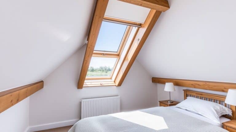 Zolderkamer met dakraam voor ventilatie