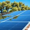 Zonnepanelen op het dak van een Nederlands huis met een eik op de achtergrond.